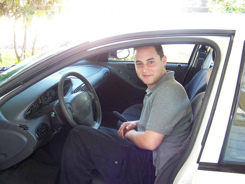 Jim in his car Jan 11, 2008